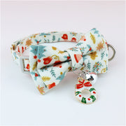 Polyester Christmas Series Pet Bow Collar