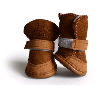 Dog Shoes Pet Shoes Lambskin Snow Shoes