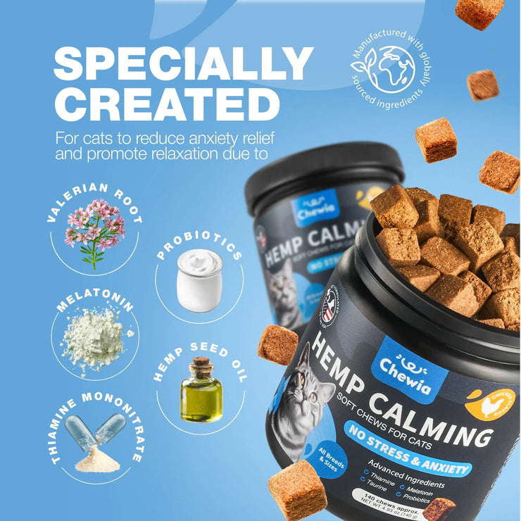 Cat Calming Treats Hemp Calming Care For Cats