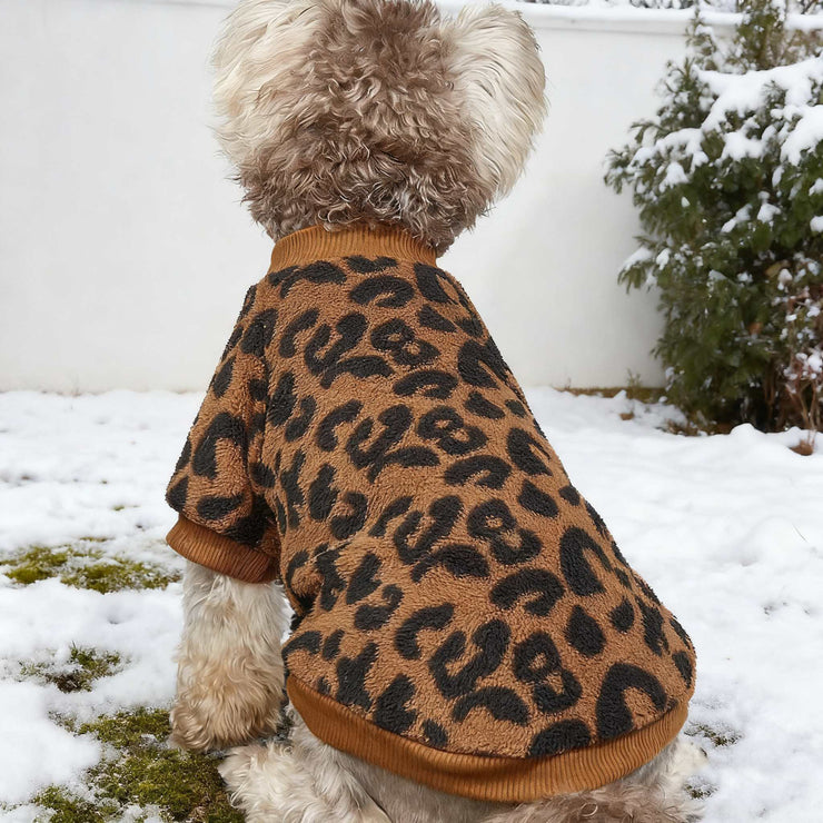 Fashion New Leopard Dog Warm Sweater
