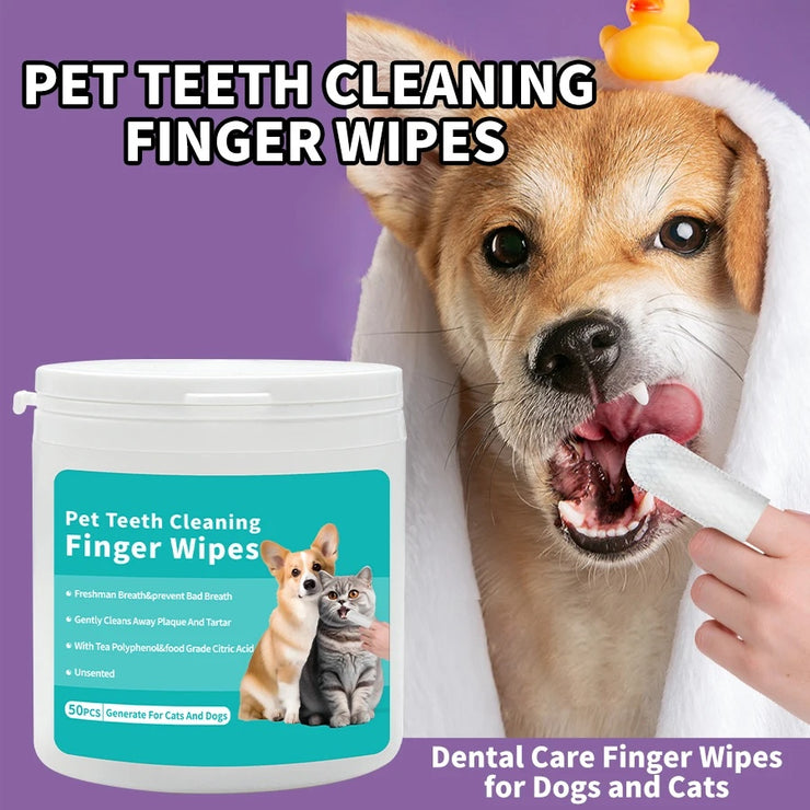 PawCare™ 2-in-1 Pet Dental & Ear Cleaning Wipes